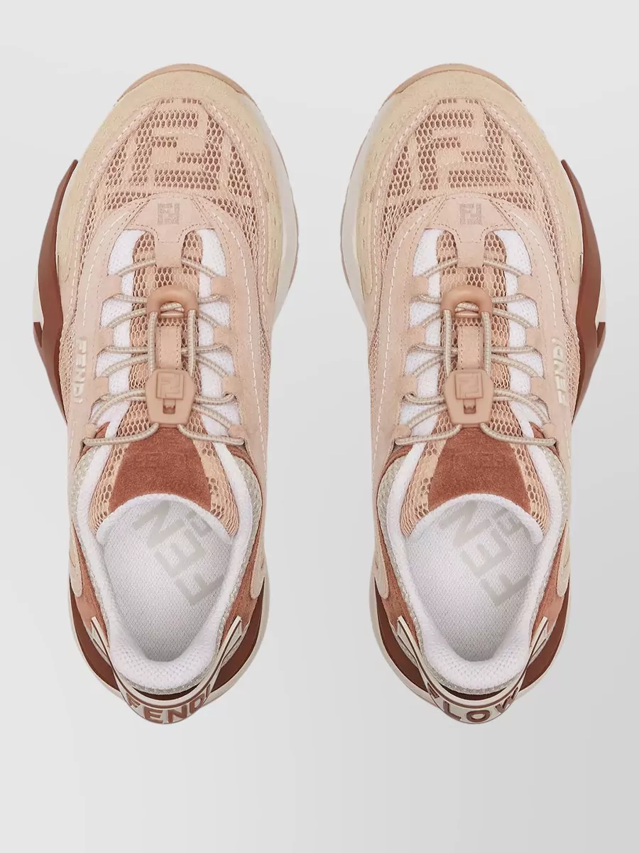 Fendi Mesh Flow Sneakers Perforated Design Pull Tab