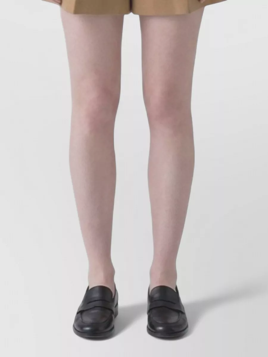 Max Mara Camel hair mid-rise pleated tailored shorts