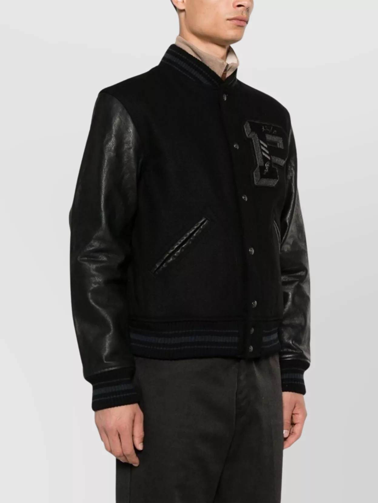 Ralph Lauren Bomber Jacket With Ribbed Cuffs And Pockets
