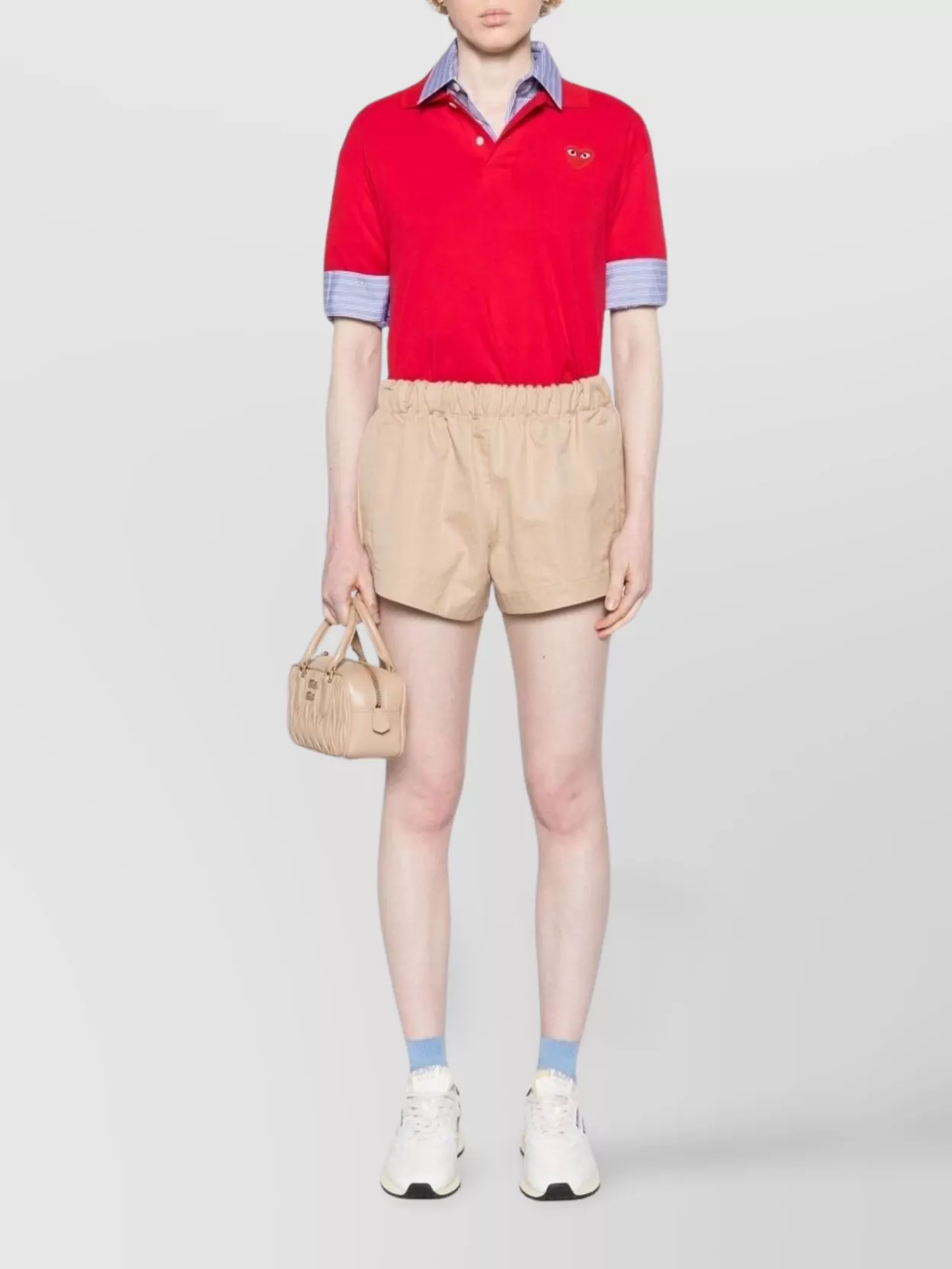 Comme Des Garçons Play Polo Collar Top Short Sleeves