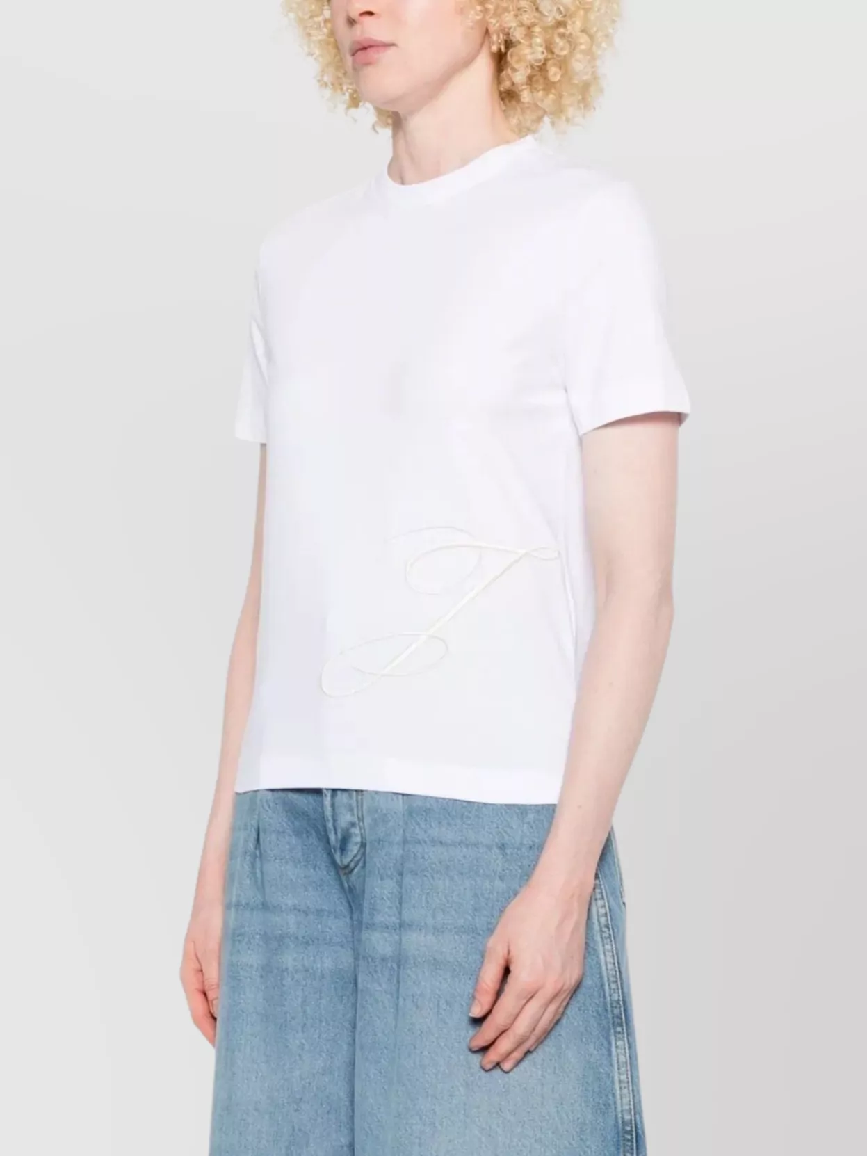 Jacquemus J Embroidered Crew Neck Short Sleeves