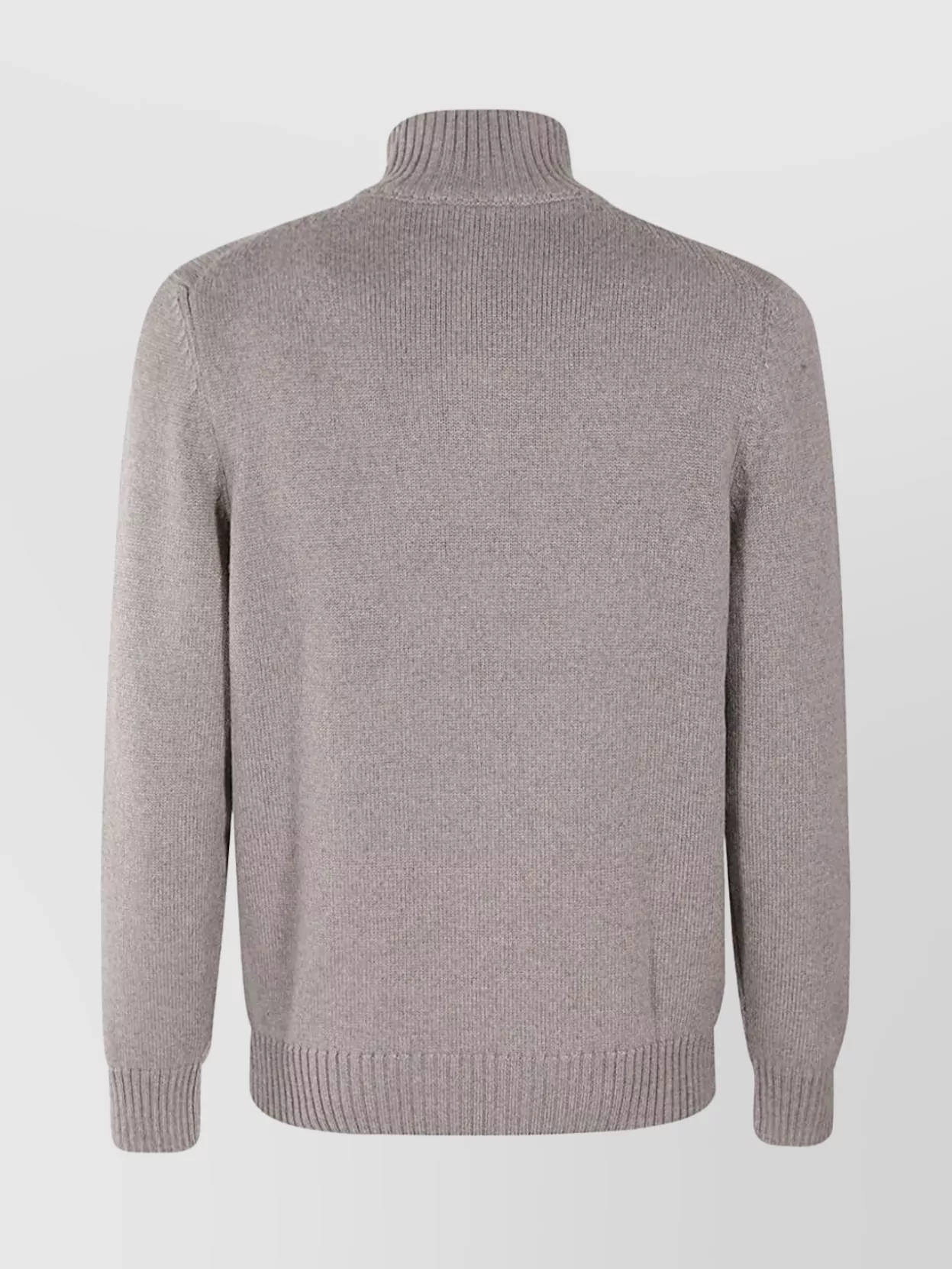 Fay High Neck Sweater Button Detailing In Gray