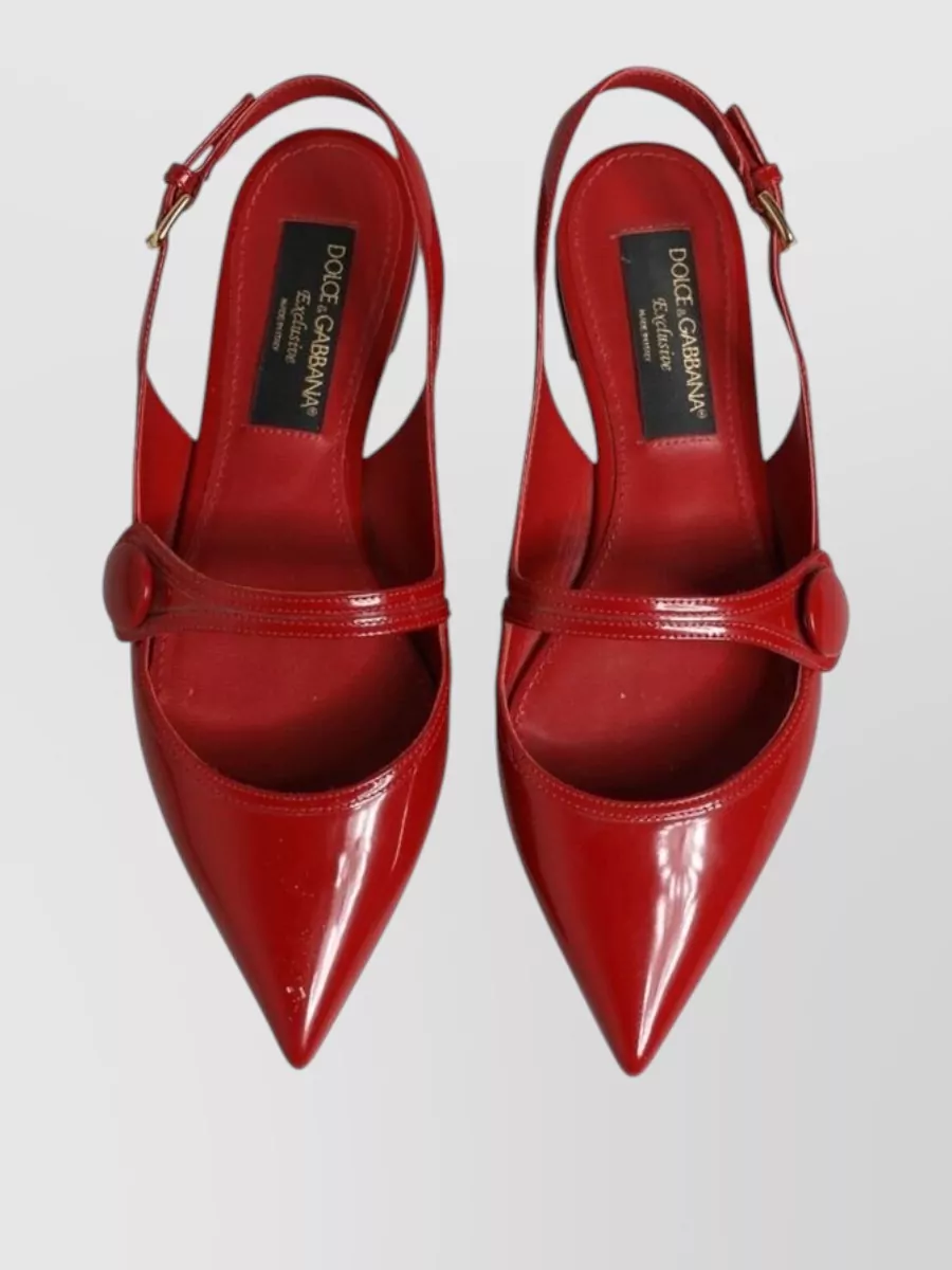 Dolce&Gabbana Leather Slingback Ballerina Flats