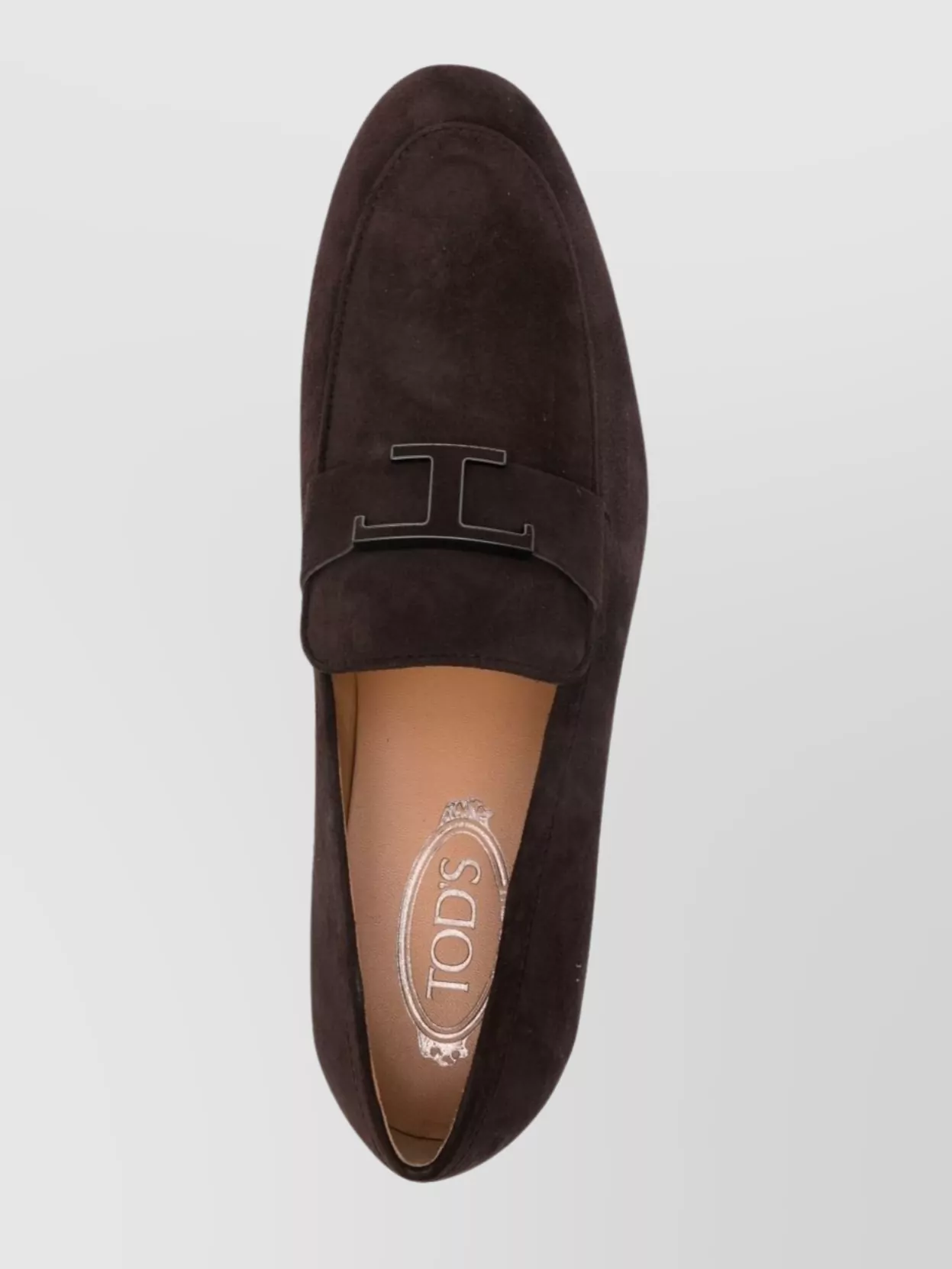 Tod's Round Toe Suede Finish Loafers