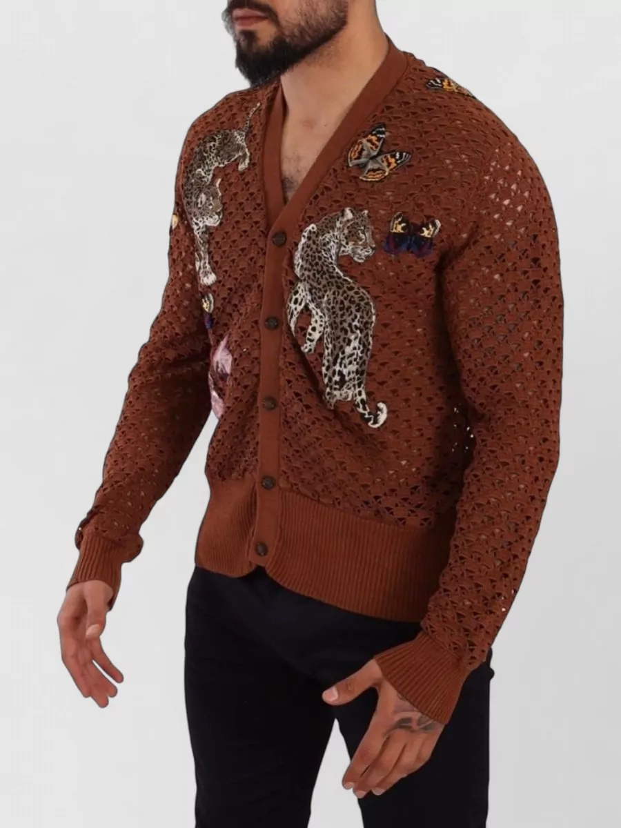 Dolce&Gabbana Embroidered Knit Cardigan