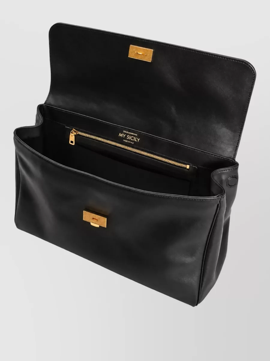 Dolce&Gabbana My Sicily Leather Shoulder Bag