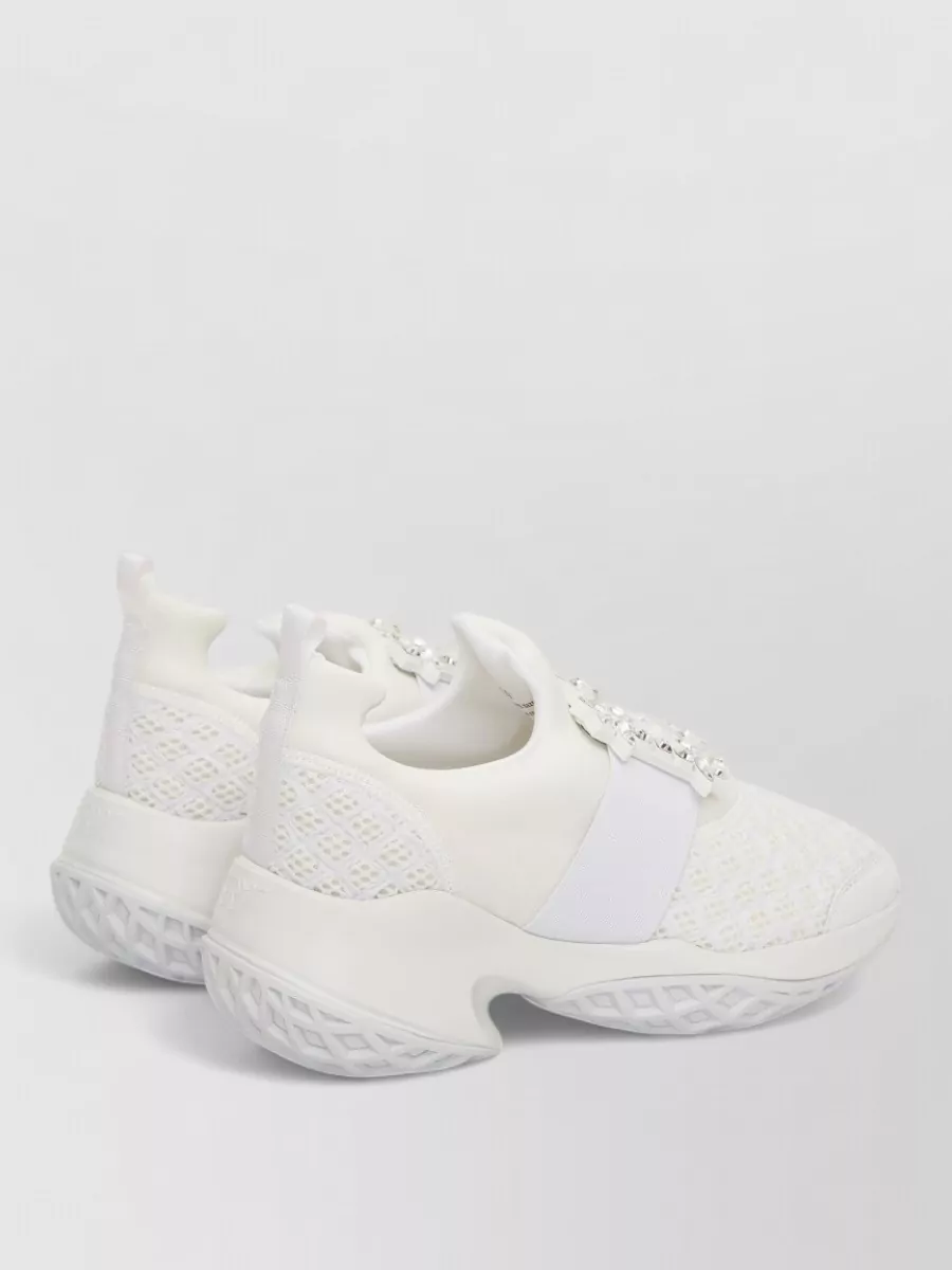 Roger Vivier Viv Run Crystal Buckle Sole Sneakers