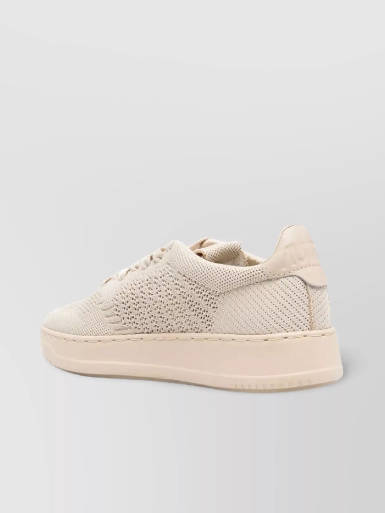Autry Low Knit Ease Sneakers With Round Toe In Neutral