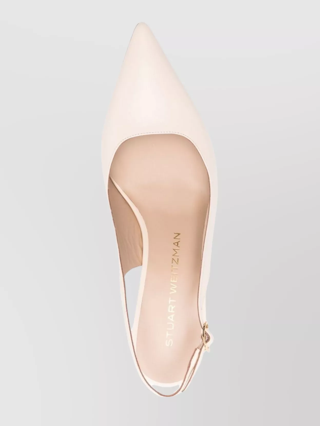 Stuart Weitzman Leather Pointed Toe Slingback Pumps