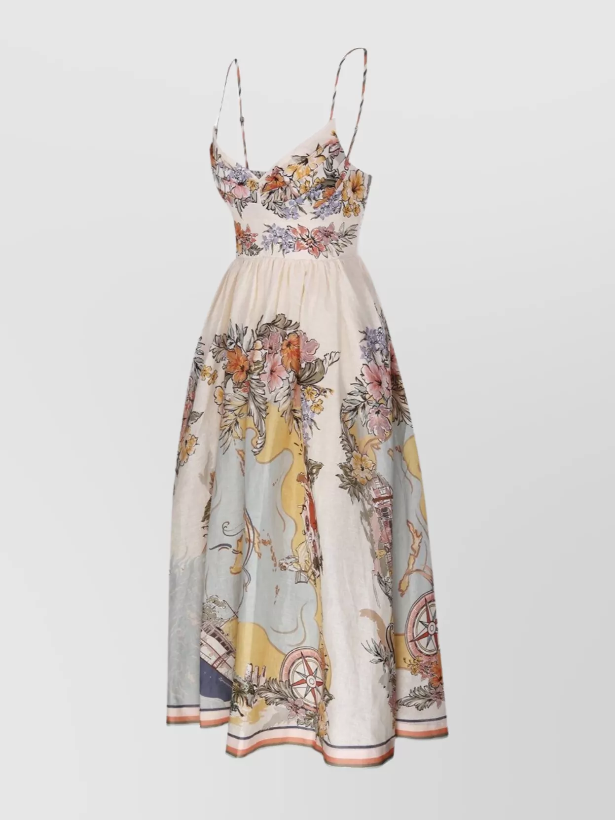 Shop Zimmermann Tucked Bodice Dress Floral Print