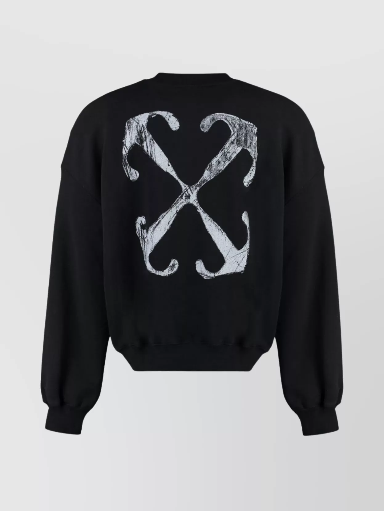 Off-White Crew-Neck Cotton Sweatshirt Back Print