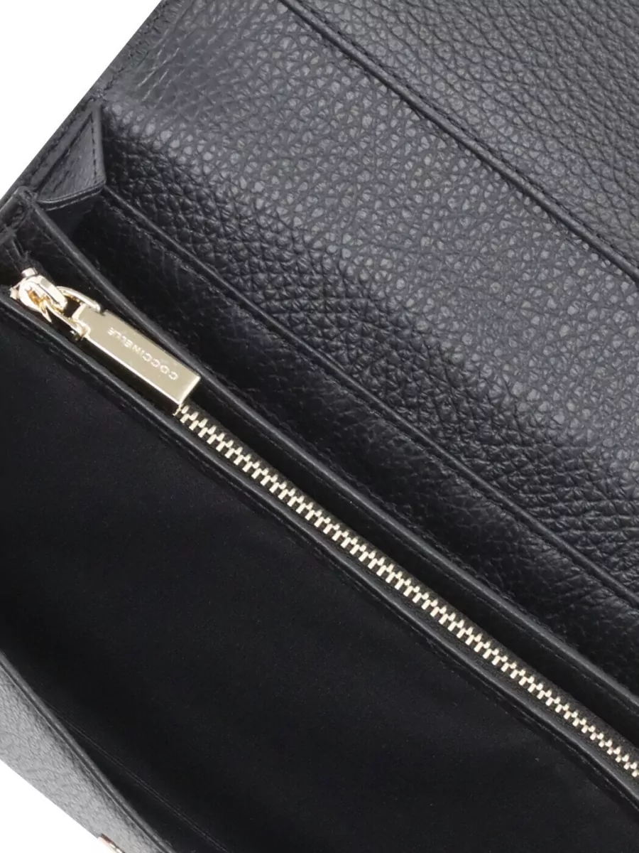 Coccinelle Flap Wallet Pebbled Leather Textured Finish