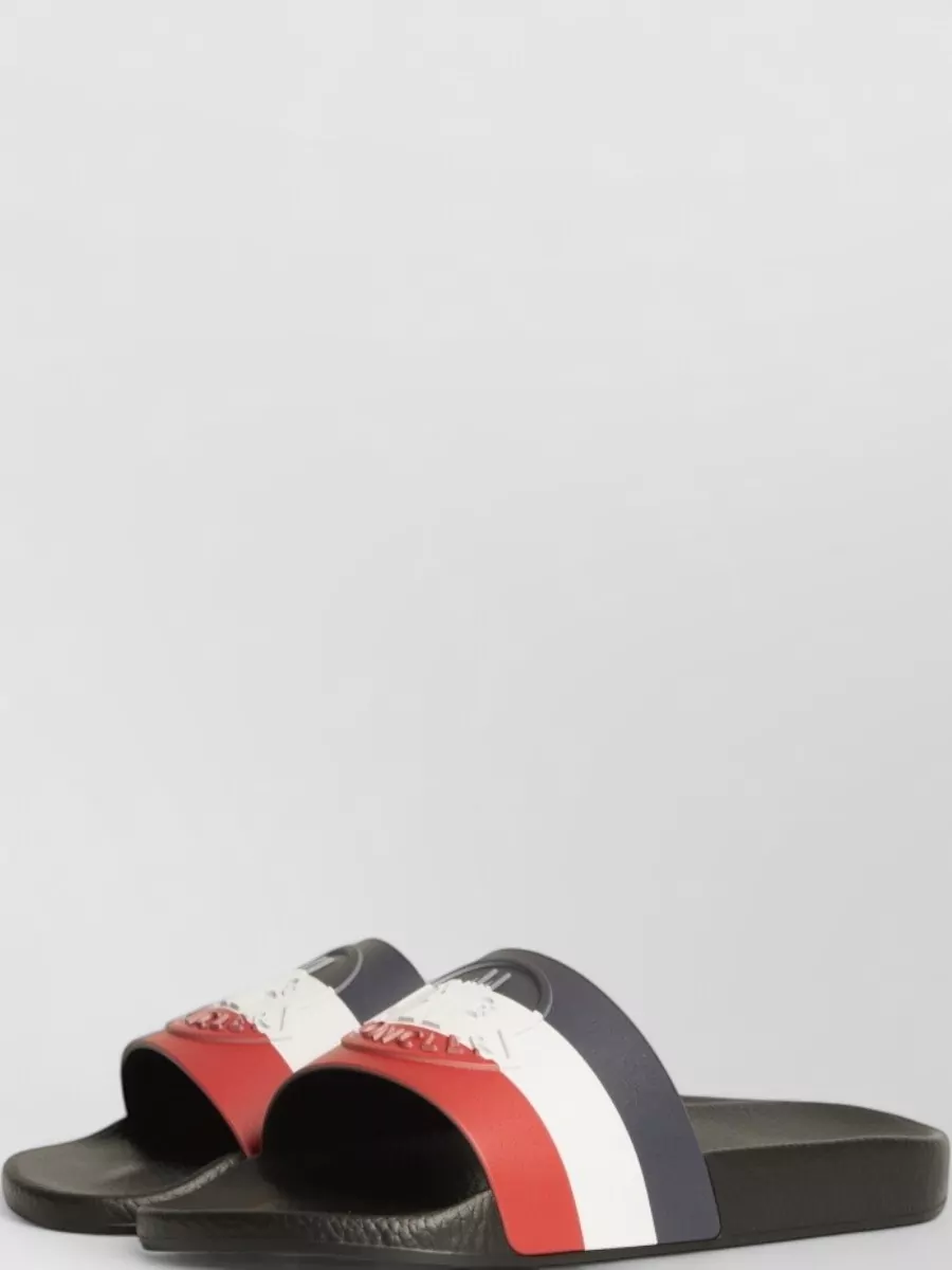 Moncler Striped Rubber Slides