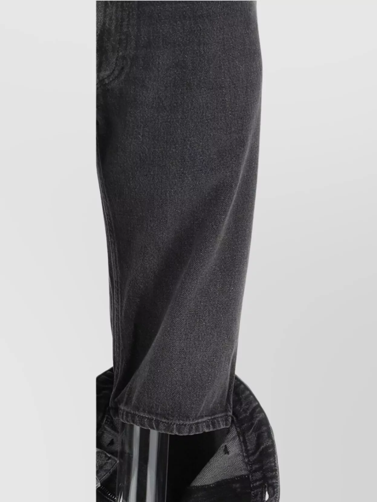 Coperni Flared Jeans Tie Cuffs In Black