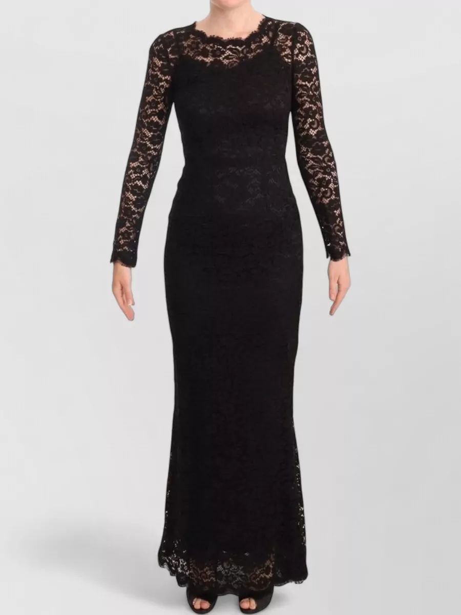 Dolce&Gabbana Lace long-sleeve maxi dress