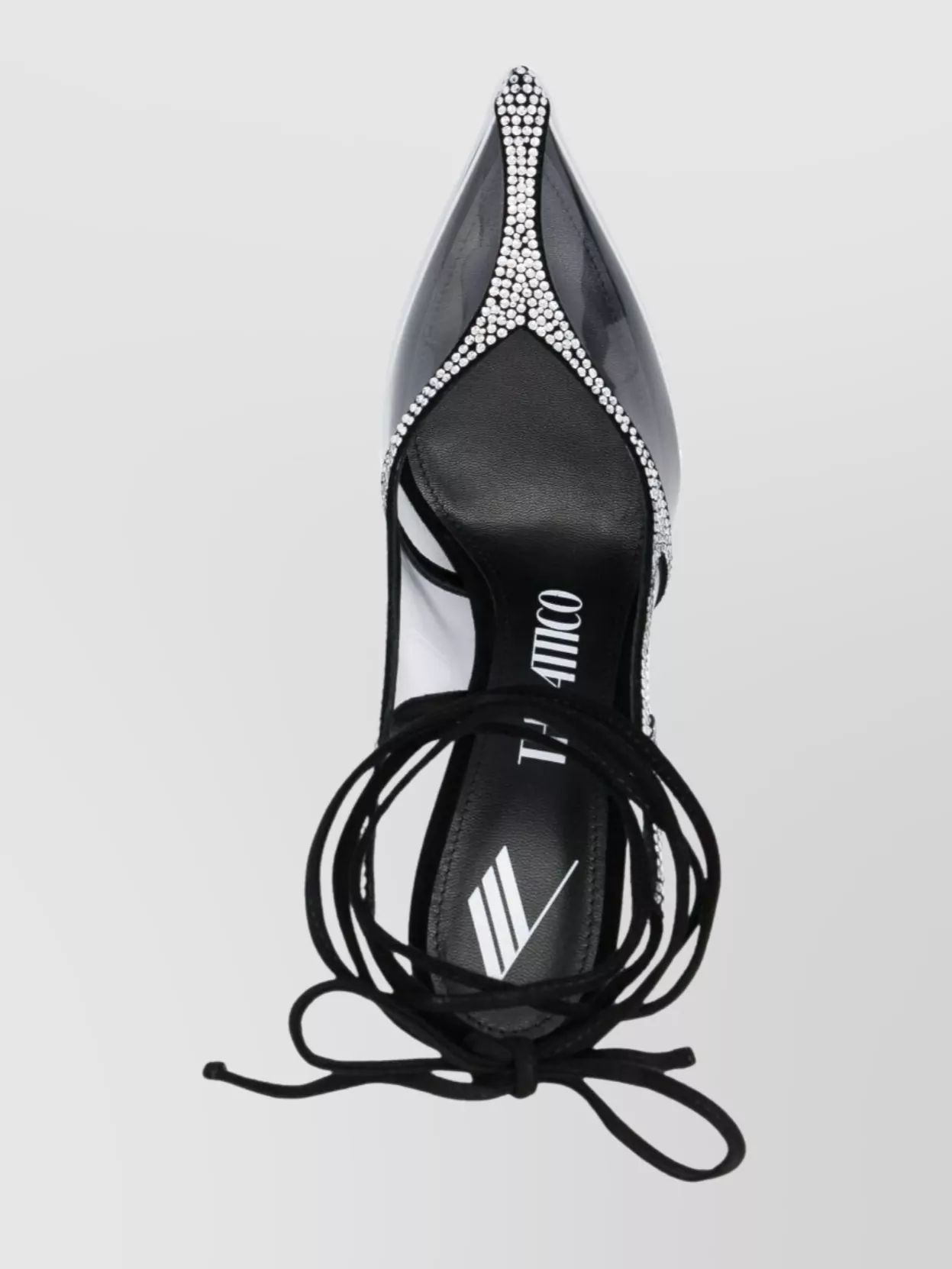 The Attico Venus Chrome Slingback Pumps