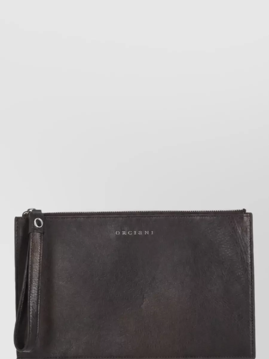 Orciani Leather Clutch Bag