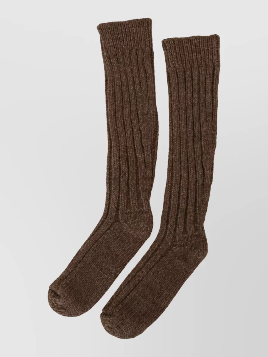 Dolce&Gabbana Wool Ribbed-Knit Calf Socks