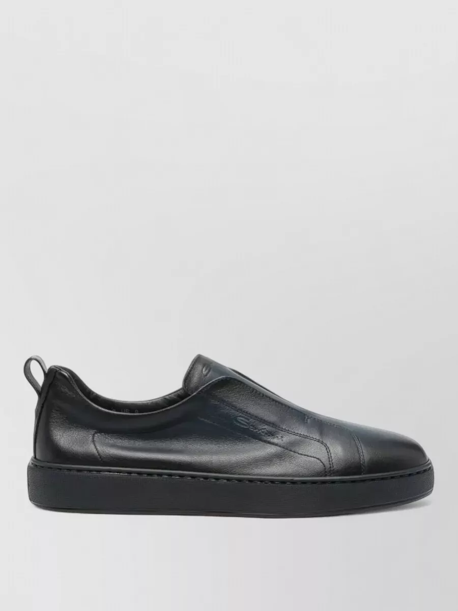 Santoni leather slip-on sneakers