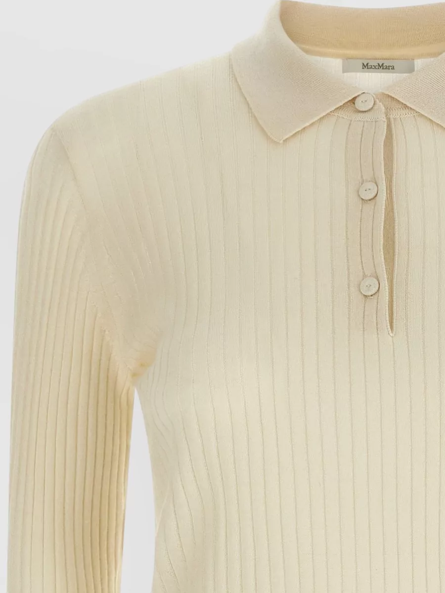 Max Mara Cashmere Silk Polo Top