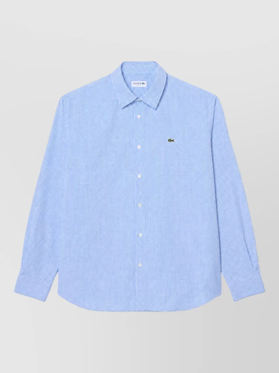 Lacoste checked regular-fit shirt