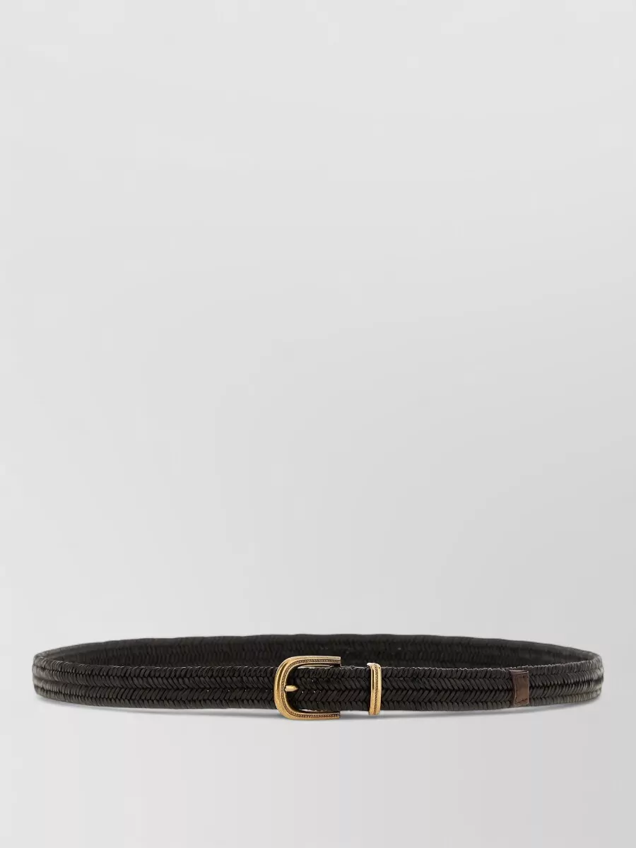 Brunello Cucinelli braided stretch leather belt