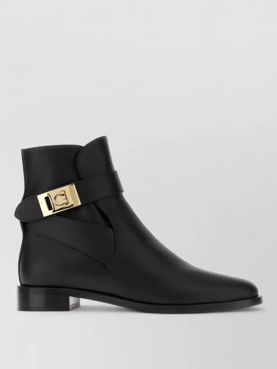 Ferragamo leather ankle boots