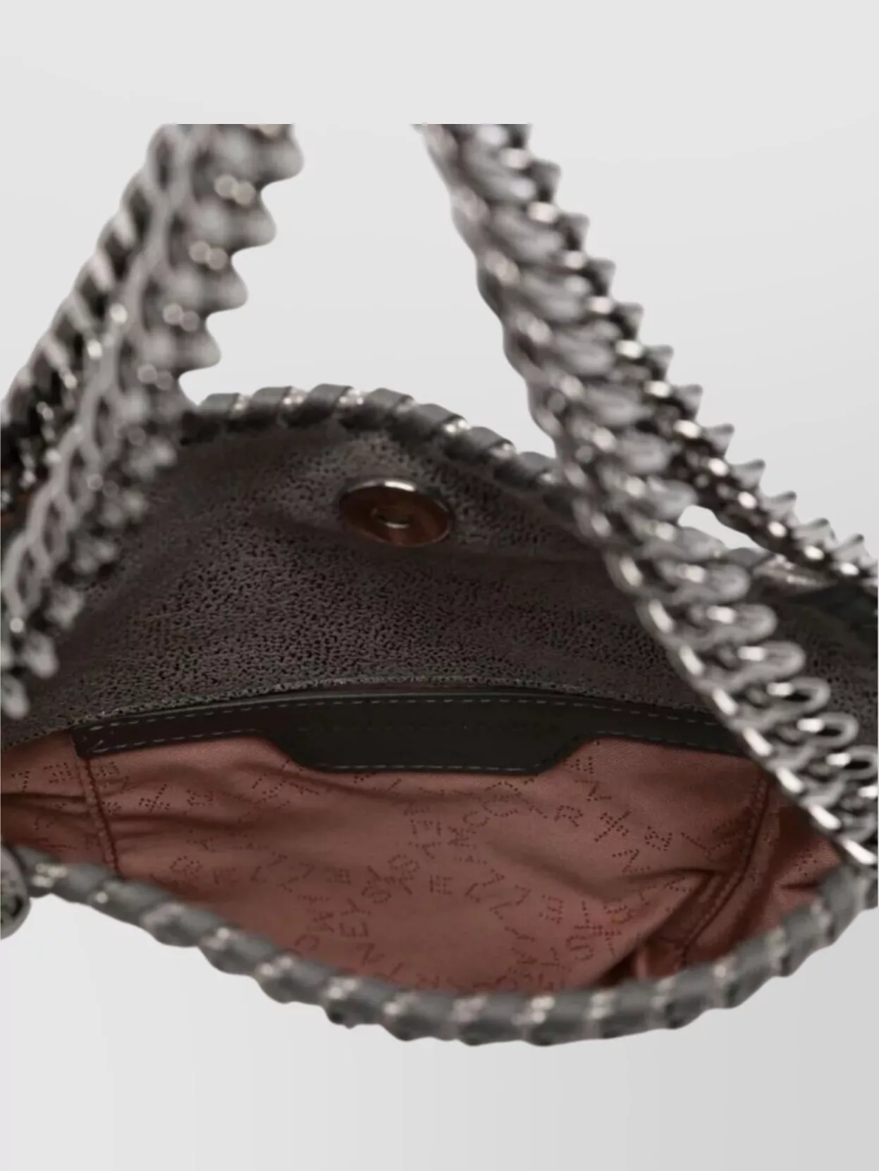 Stella Mccartney Mini 3 Chain Tote Bag In Silver