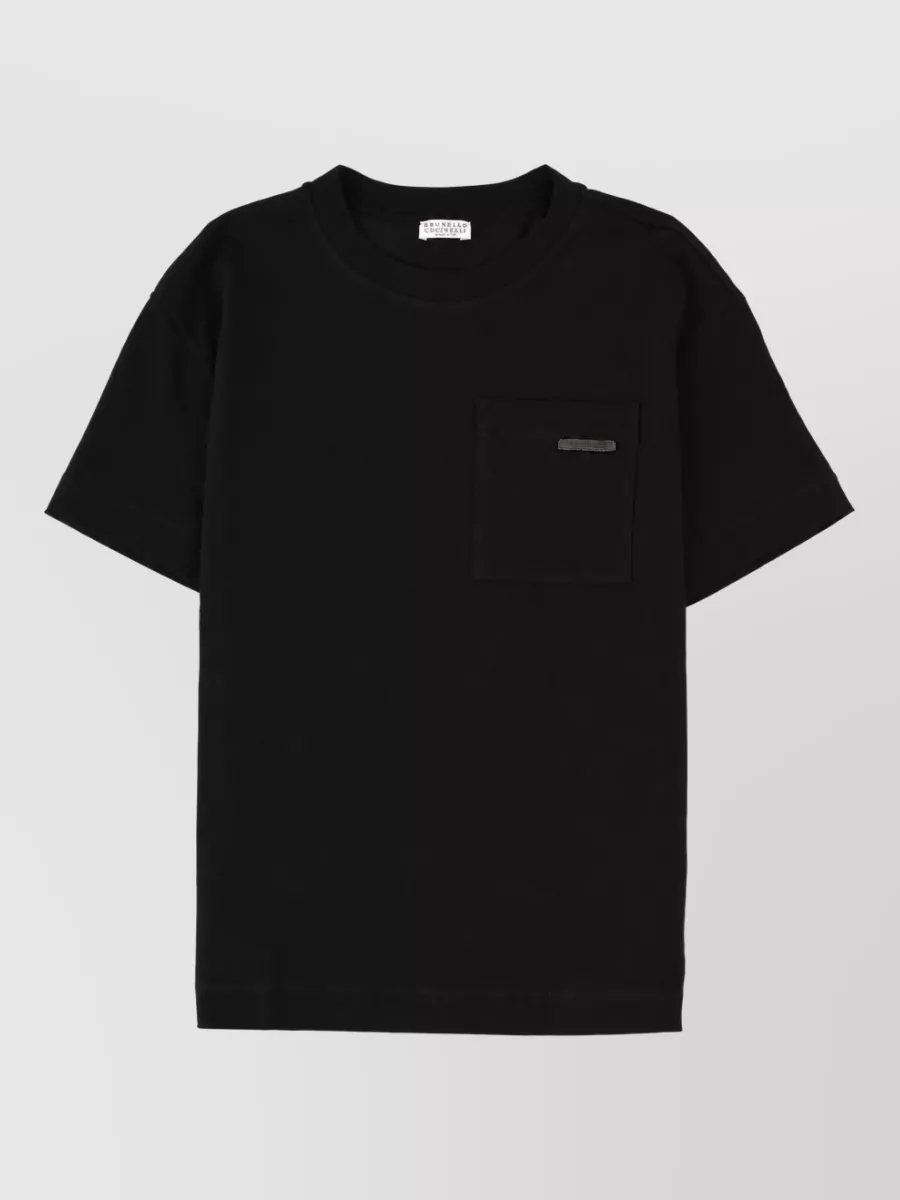 Brunello Cucinelli Short Sleeve Crew Neck Pocket T-Shirt