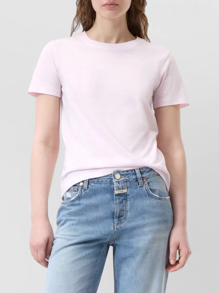 Closed Cotton Crew-Neck Short-Sleeve T-Shirt