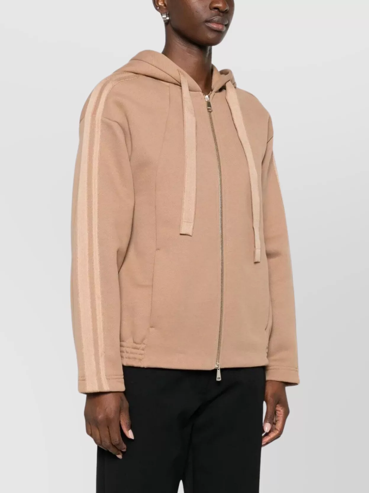 Max Mara Hooded Long Sleeve Sweatshirt And Pockets