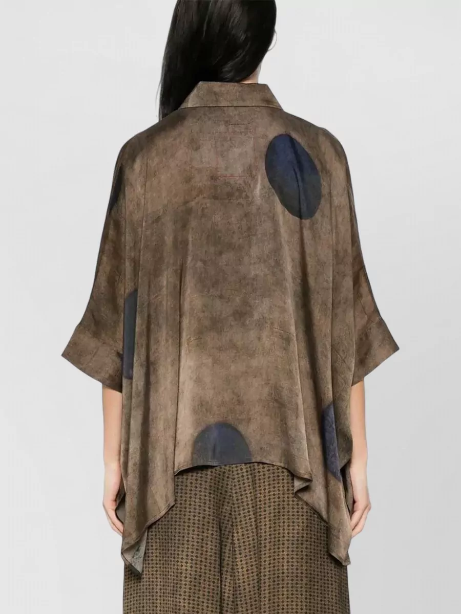 Uma Wang Silk Polka-Dot Button-Up Blouse