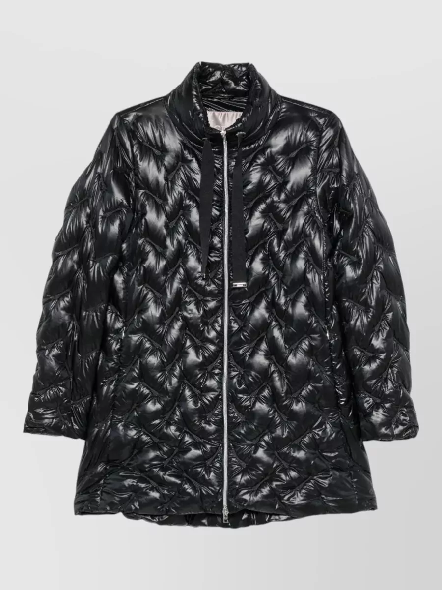 Herno quilted down midi single-breasted coat