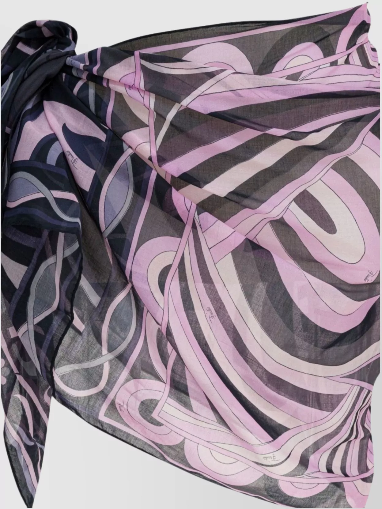 Pucci Iride Print Lightweight Sheer Pareo