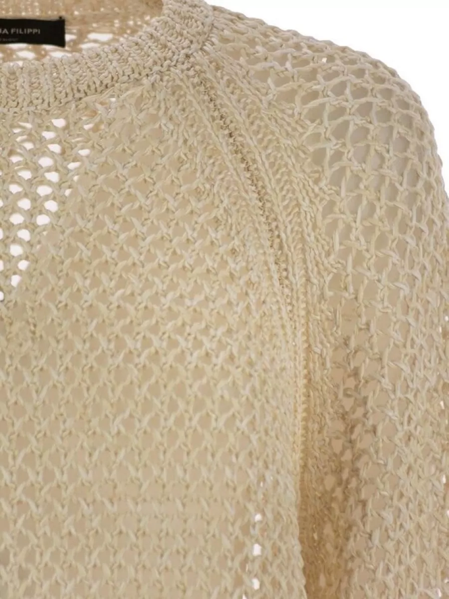 Fabiana Filippi Cotton Three Quarter Sleeve Sweatshirt