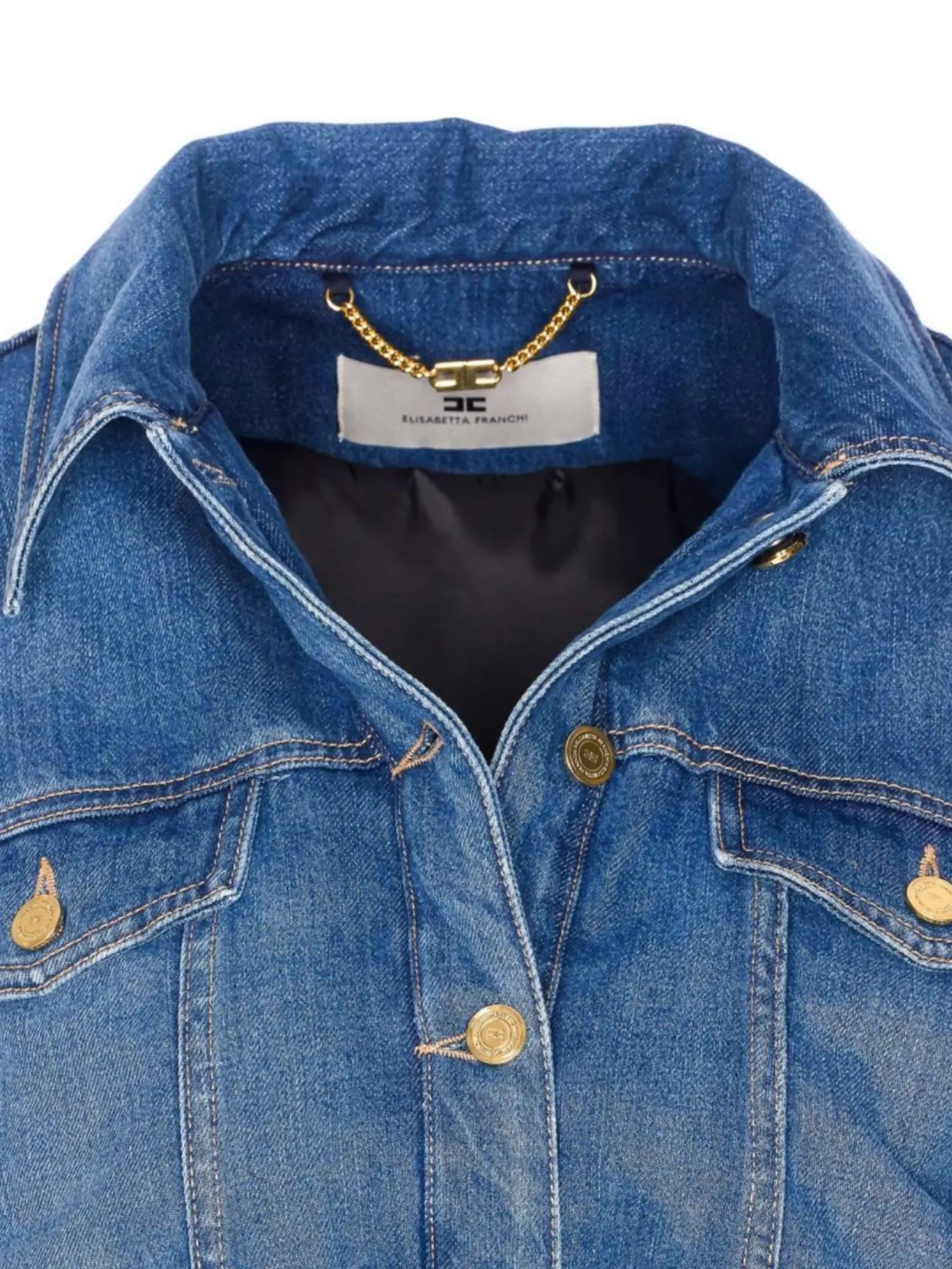 Elisabetta Franchi Jacket With Chest Pockets And Contrast Waistband