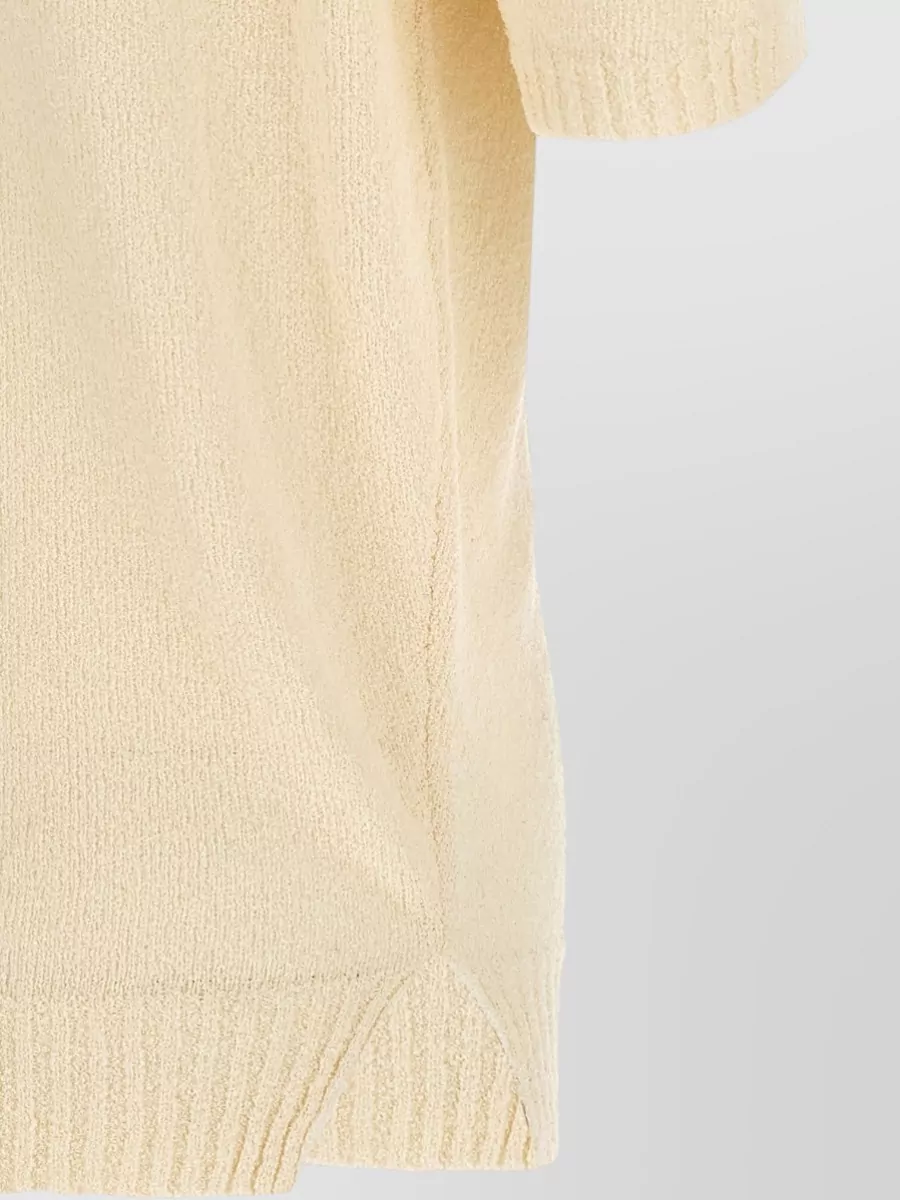 Ma'ry'ya Bouclé Short-Sleeve Polo Shirt