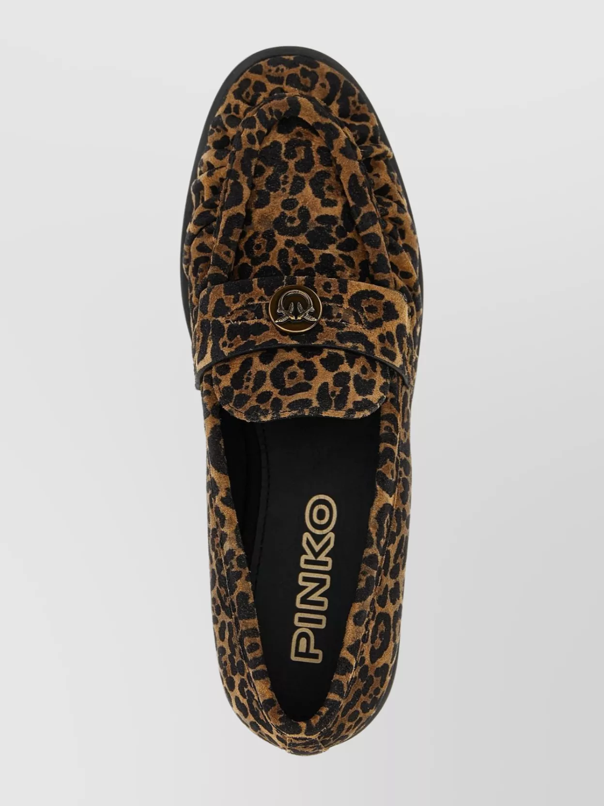 Pinko Animal Print Loafers Rubber Sole