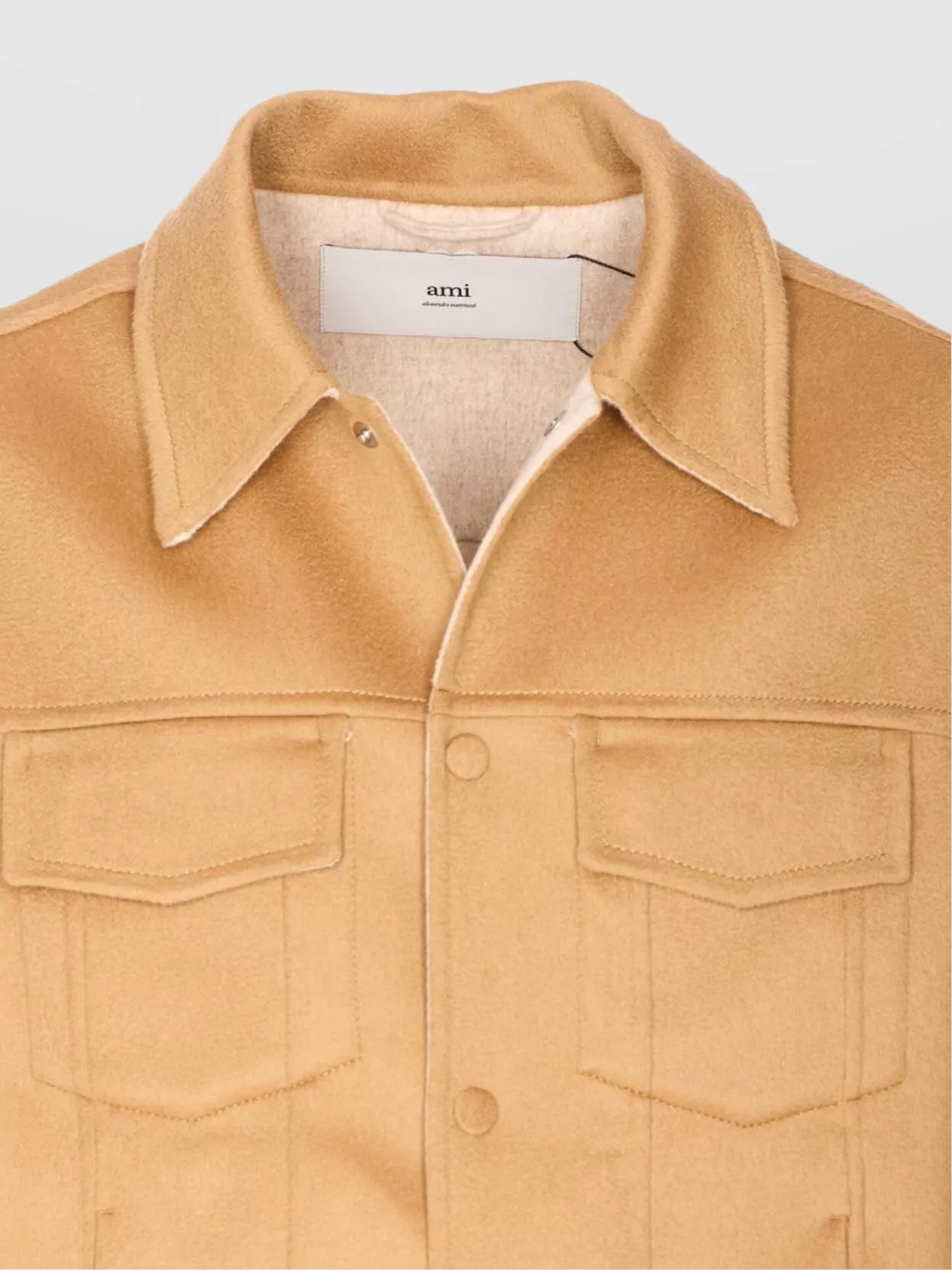 Ami Paris Jacket With Chest Pockets And Collared Design