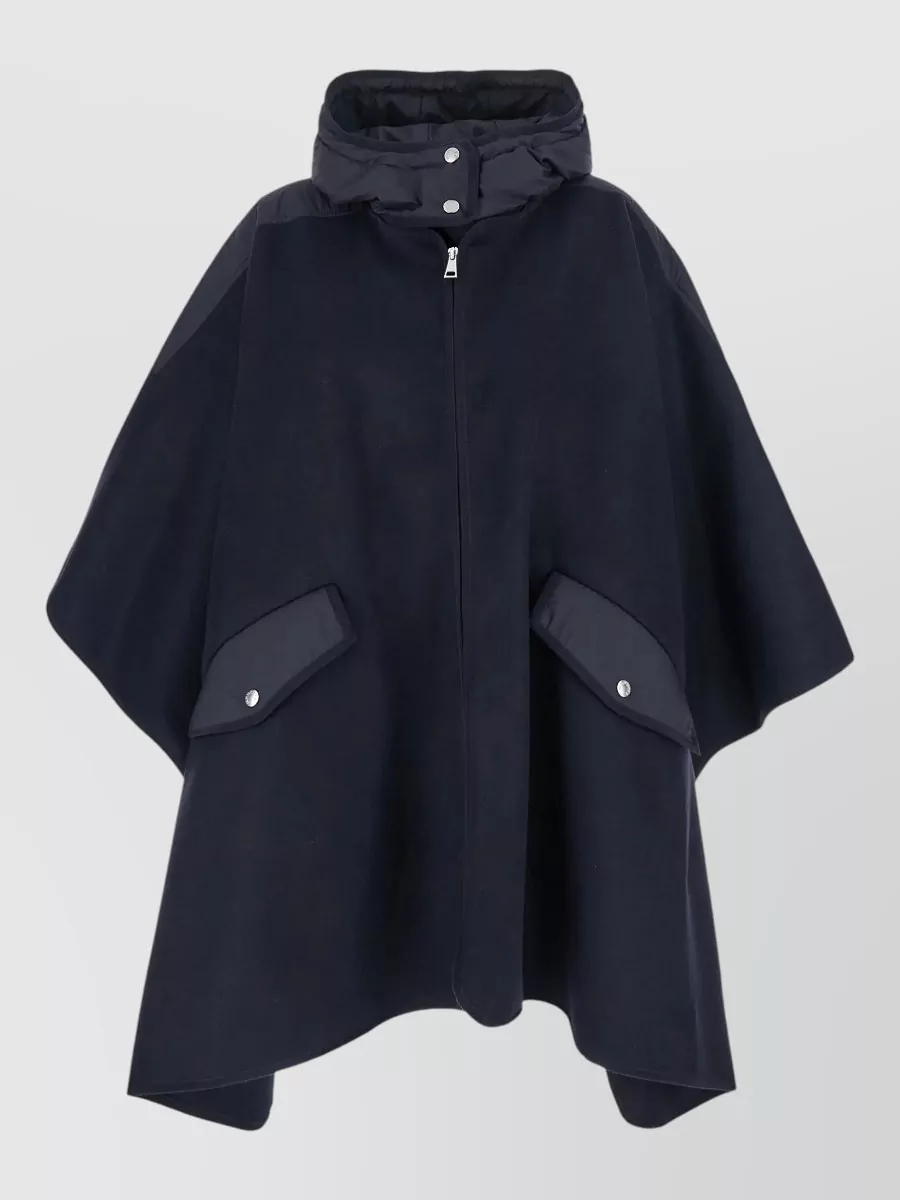 Moncler Wool hooded cape