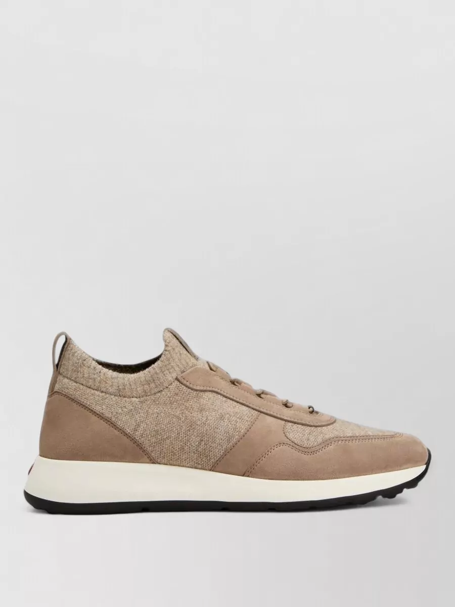 Tod's Leather Knit Low-Top Sneakers