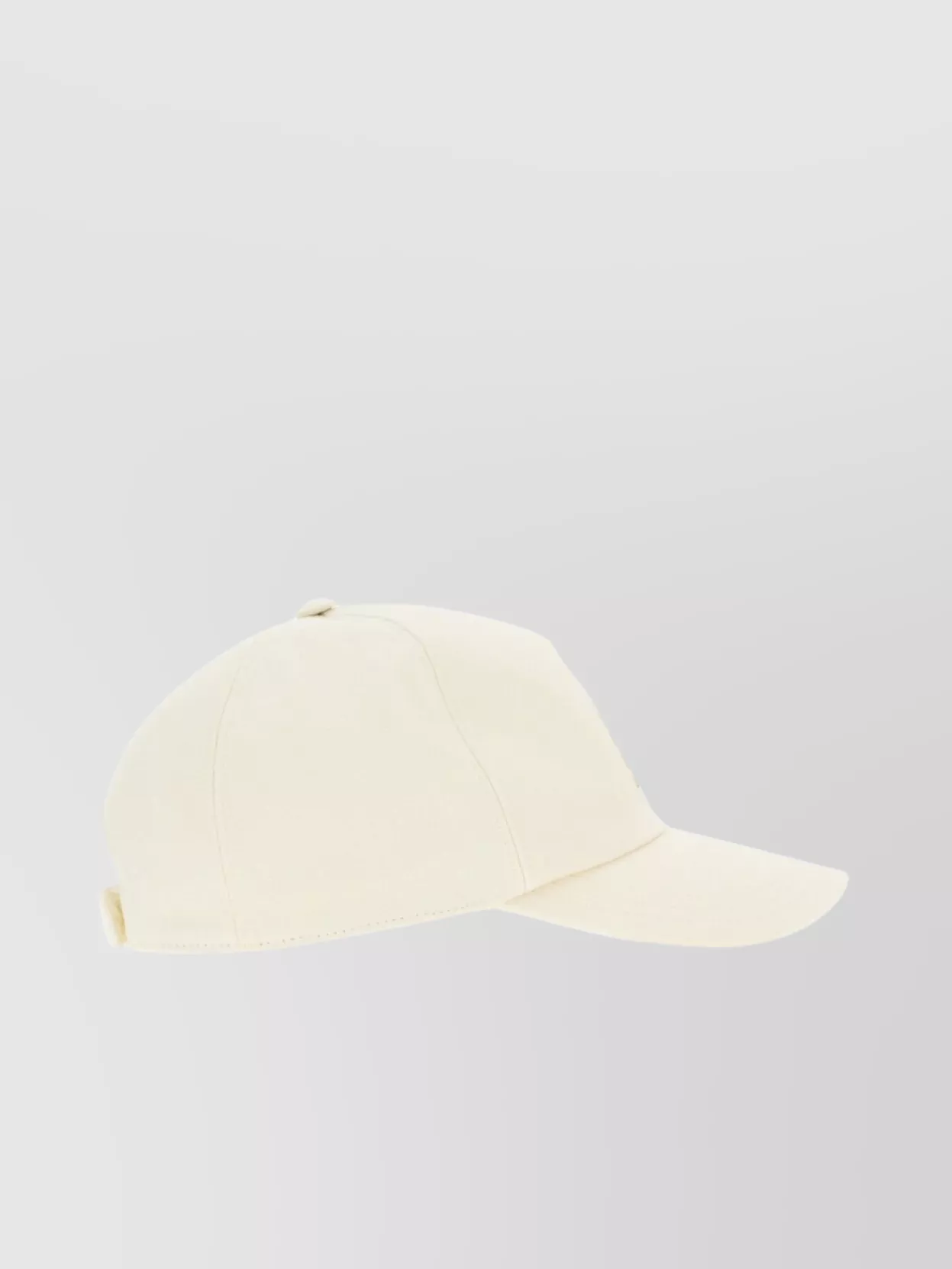 Fendi Linen Blend Baseball Cap With Curved Brim