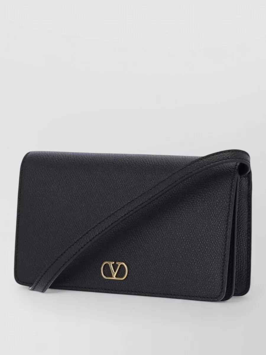 Valentino Garavani Vlogo Signature Mini Leather Clutch Bag