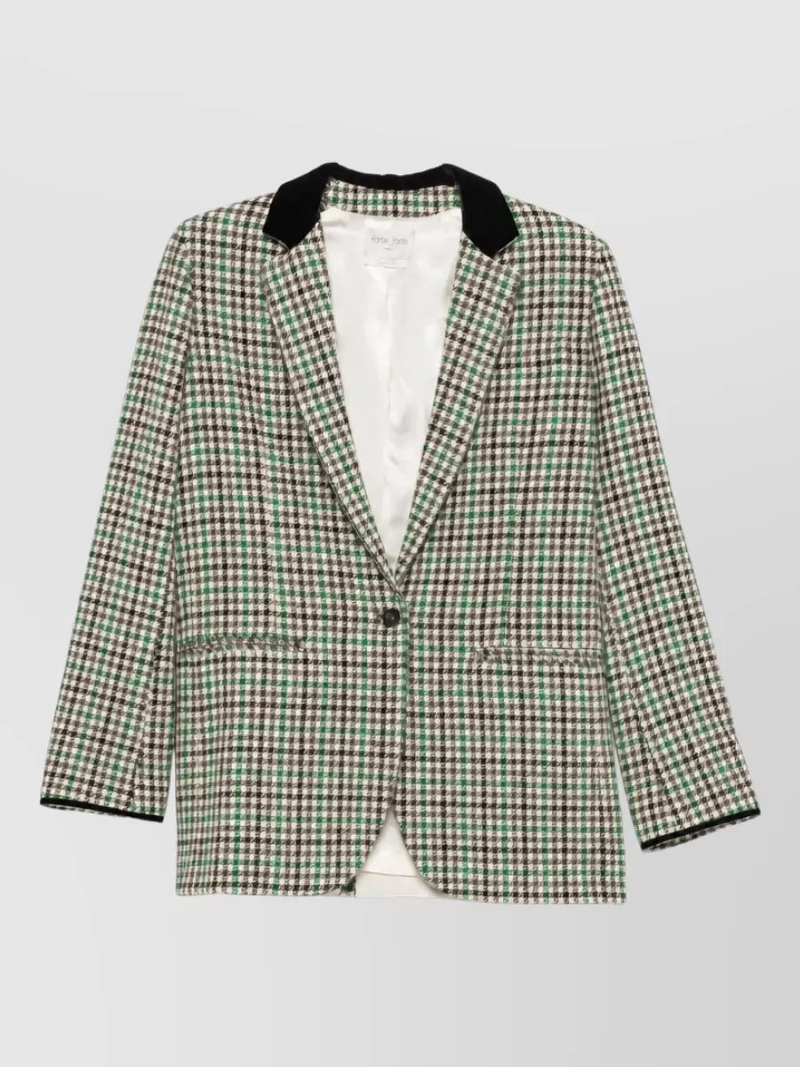 Forte Forte checked single-breasted suit jacket