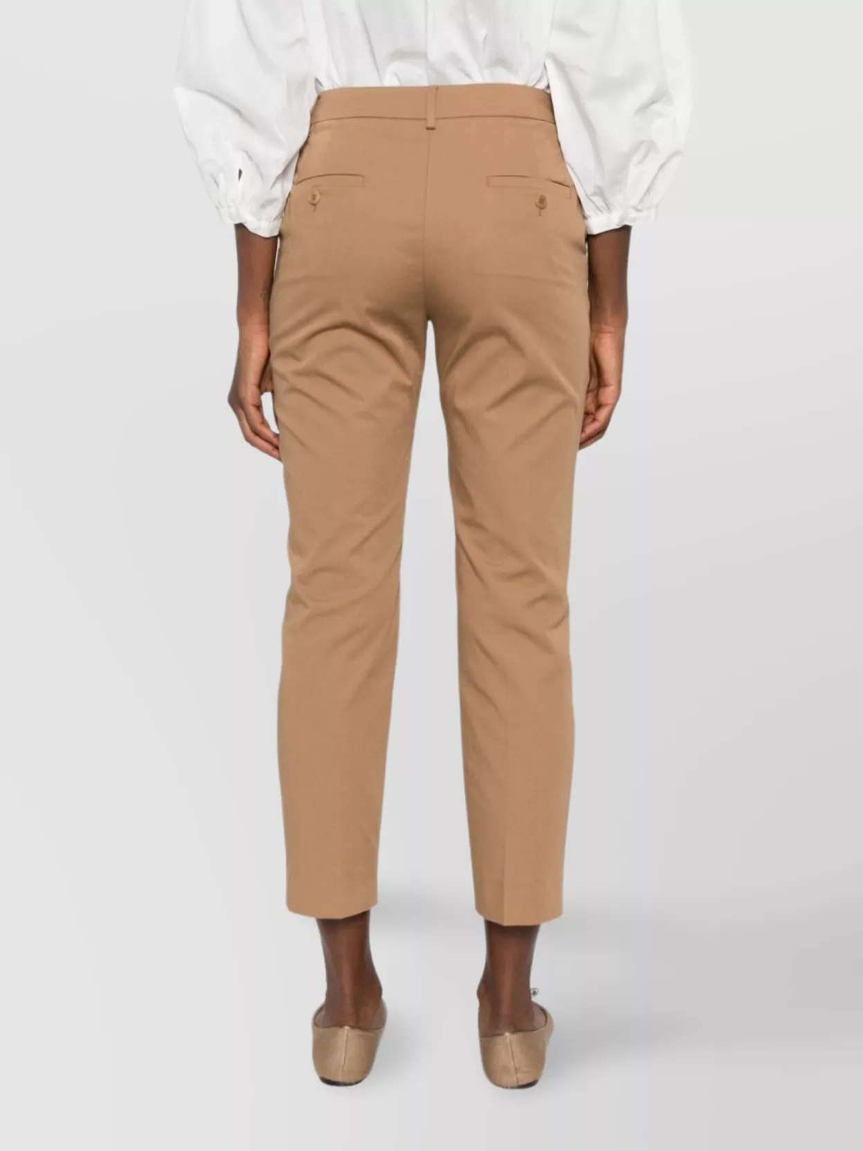 Weekend Max Mara Trousers With Back And Side Pockets In Neutral
