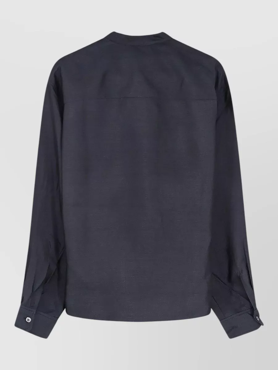 Soeur Silk Asymmetric Long-Sleeve Shirt