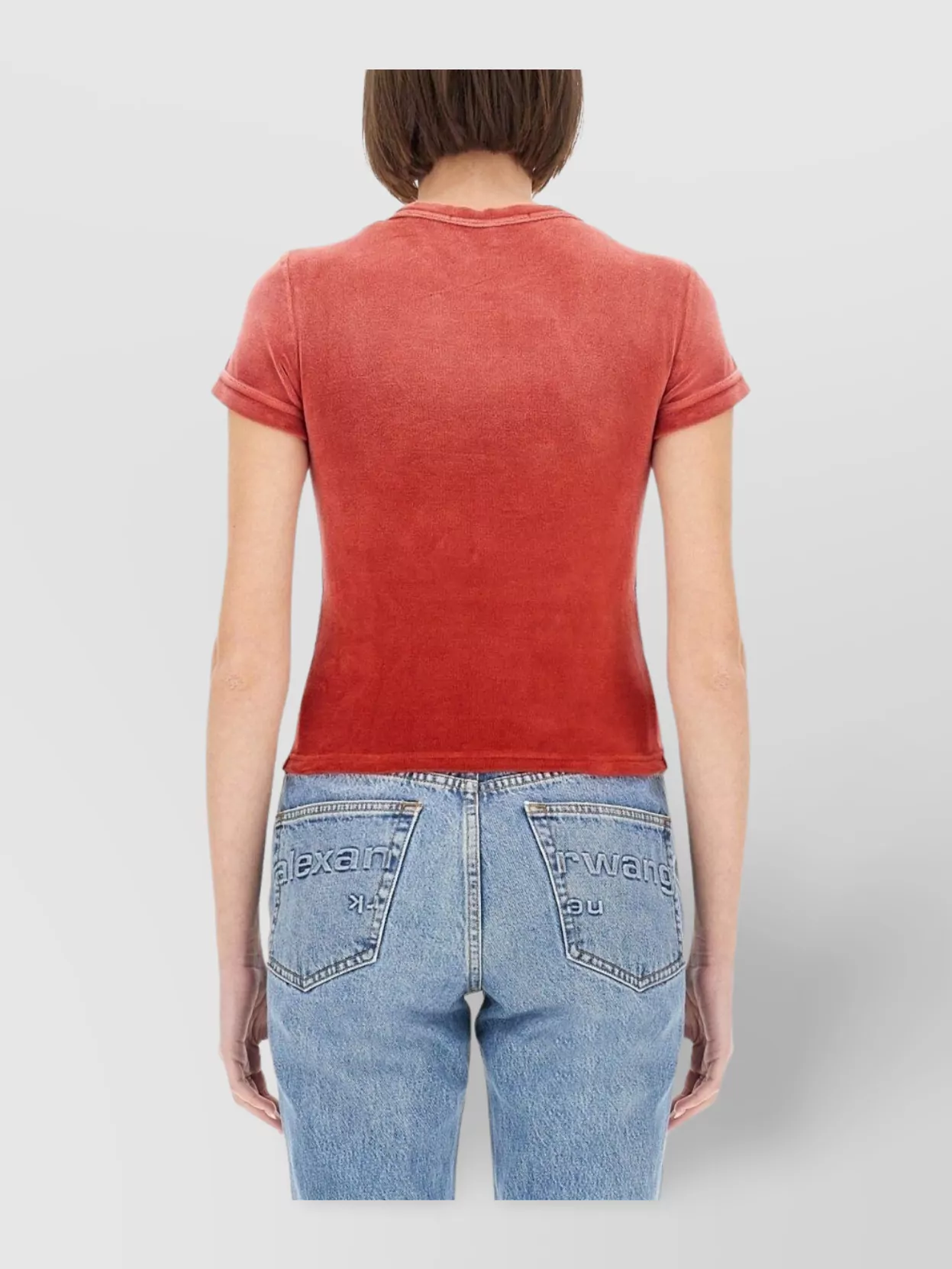 Alexander Wang Logo Crew Neck Slim Fit T-Shirt