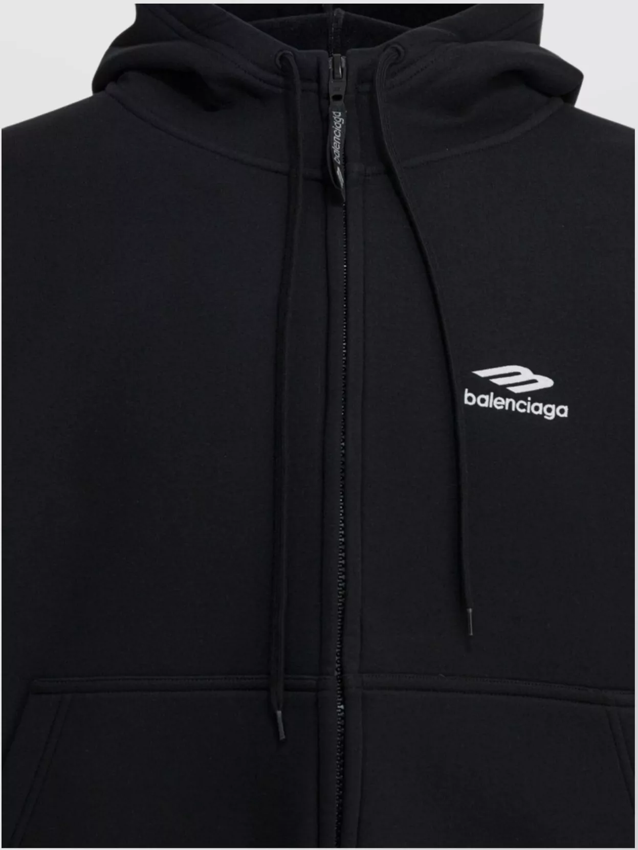 Balenciaga Hooded Sweater With Ribbed Cuffs And Hem