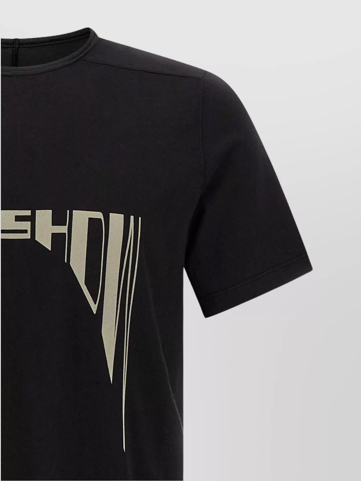 Rick Owens Drkshdw Asymmetric Hem Graphic Print T-Shirt