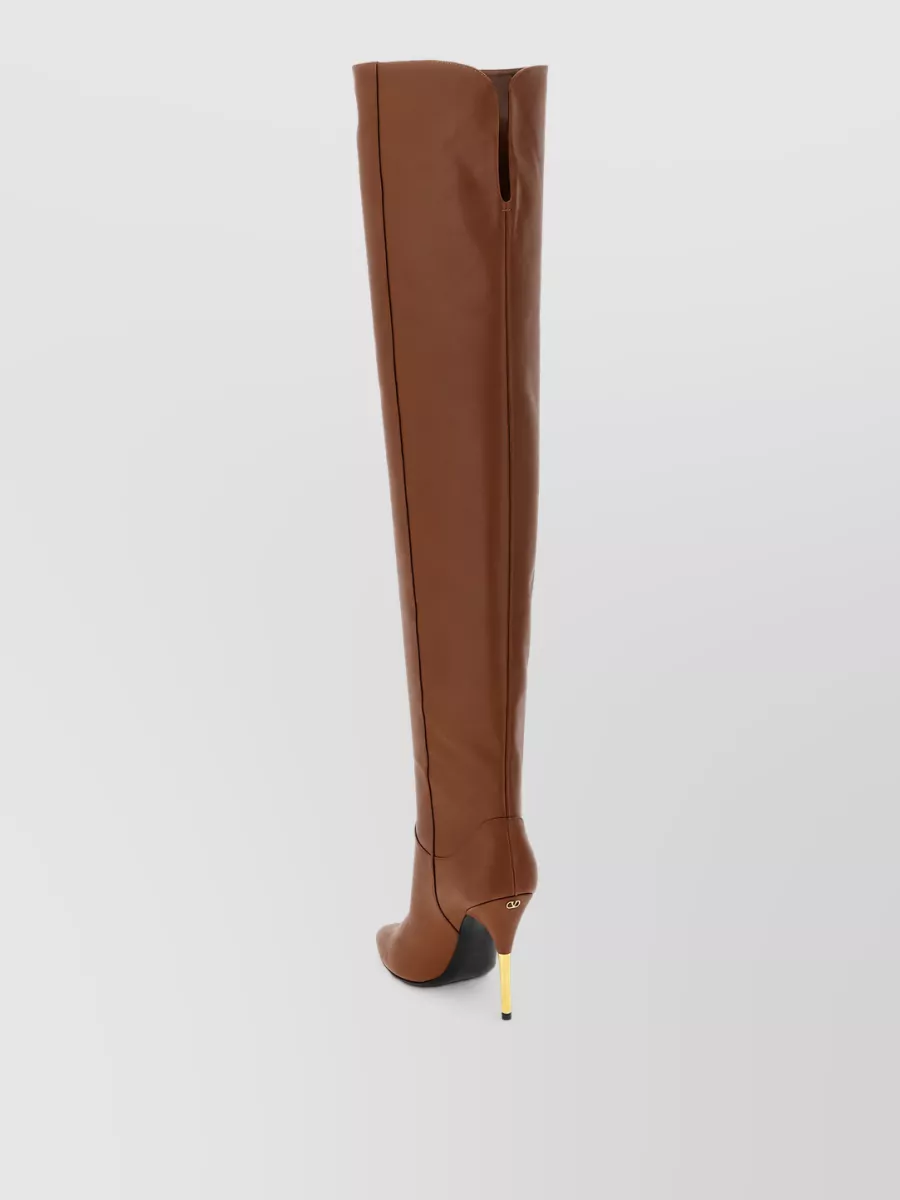 Valentino Garavani Leather over-the-knee stiletto boots